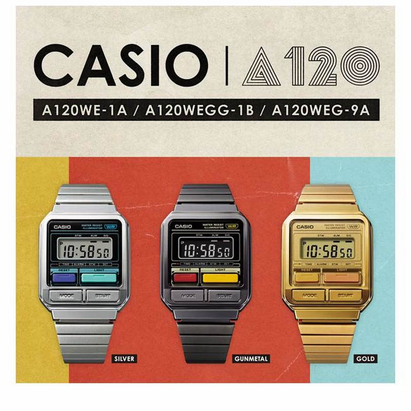 国内正規品 CASIO カシオ A120WEGG-1BJF 腕時計 時計 ウォッチ