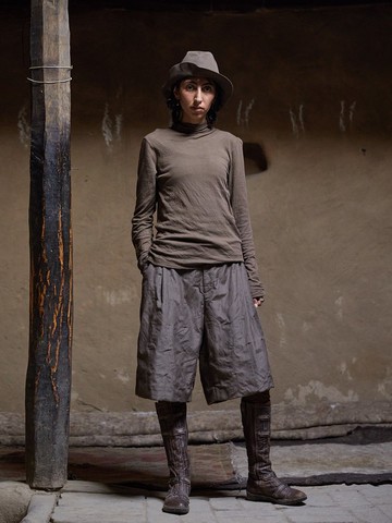 復古文青 絲棉短褲 休閒褲