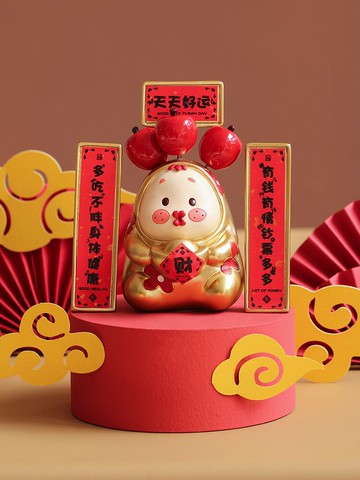 祈福娃娃沙雕擺件不生氣辦公室桌面客廳家居好物裝飾品情人節禮物