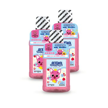 鯊魚寶寶 兒童漱口水（草莓口味） 三入