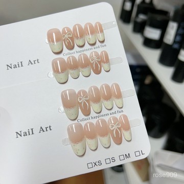 ➕最新設計款穿戴甲💅春日奶油小碎花蕾絲花邊法式超溫柔可愛純慾顯白氣質手工穿戴美甲短橢圓穿戴甲 7MVQ