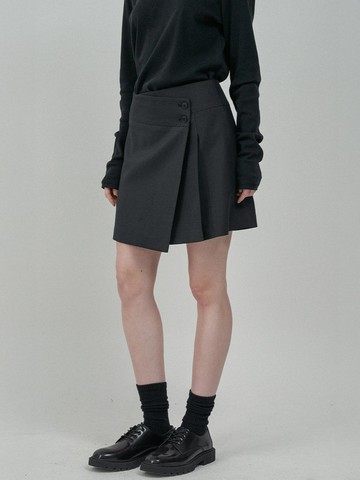 Essential Wrap Skirt [Dark Gray]