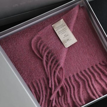 高階色Cashmere純山羊絨純色圍巾女羊絨圍脖高端冬季保暖百搭披肩