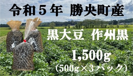 令和5年産　食味コンテスト受賞者の作る大豆シリーズ「黒大豆1,500g(500g×3パック)」__S98