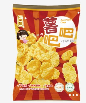 玉米馬鈴薯脆片（薯吧吧）35G