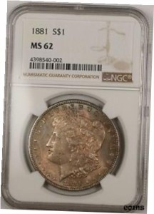 アンティークコイン コイン 金貨 銀貨 Morgan Silver Dollar Coin NGC Toned MS-62