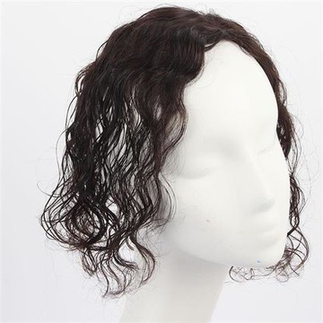 【米蘭精品】假髮片真髮絲-30cm捲髮及肩補髮塊女假髮2色73us29