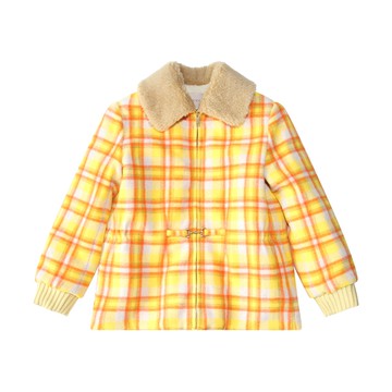 Gucci - Yellow And Orange Wool Check Casual Jacket