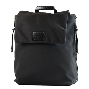 Rebecca minkoff Nolita 尼龍磁釦翻蓋後背包-黑色