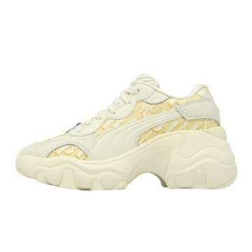 Puma 休閒鞋 Pulsar Wedge Wns Monogram 女鞋 米 厚底 增高 老爹鞋 402240-01