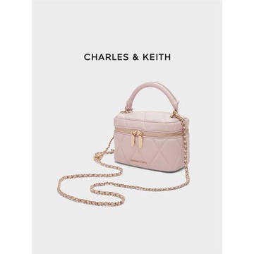(免運)CHARLES&KEITH25春夏新品CK2-80782534菱格鏈條手提斜挎小方包女