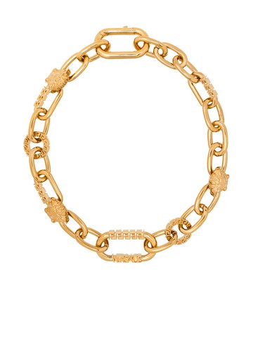 Versace - Medusa chain-link chunky necklace - women - Brass - One Size - Gold
