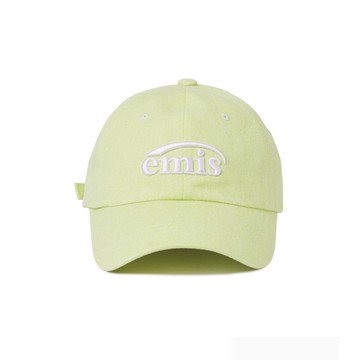 韓國 emis NEW LOGO PIGMENT BALL CAP 韓製 棒球帽 染色感刺繡 萊姆色LIME