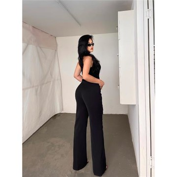 楠哥微胖mm高腰休閑褲女夏季直筒冰絲薄款微喇叭大碼西裝闊腿褲子