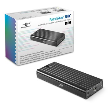 VANTEC NexStar SX M.2 NVMe SSD To USB 3.2 Gen2x2 20G Type C 外接盒 (NST-230C3-BK)