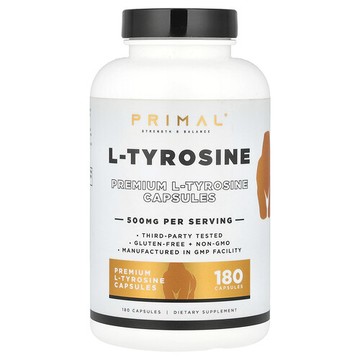 PrePrimal, L-酪氨酸，500 毫克，180 粒膠囊