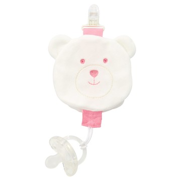 Fees BEBE 可拆奶嘴防塵套夾 10 x 10cm  熊熊 粉色  1個