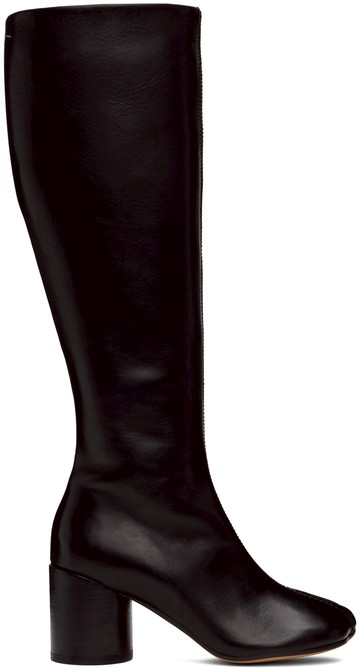 MM6 Maison Margiela 黑色 Stitch-Out 高筒靴