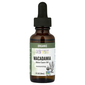 Aura Cacia, 護膚油，有機澳洲堅果，1 液量盎司（30 毫升）