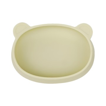 MODU'I BLUEMAMA 小熊造型矽膠點心盤 320毫升 兒童餐具  淺綠色  1個