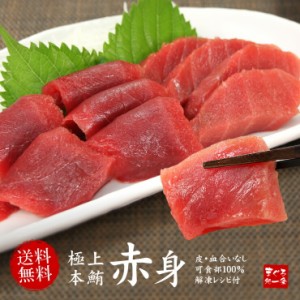 極上本マグロ赤身たっぷり600g！可食部100％ 解凍レシピ付 送料無料〈bf1〉yd9[[赤身300g-2p]