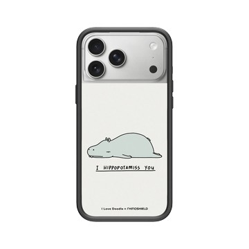 iPhone 17 Pro Max Mod NX -邊框背蓋組合 (相機按鈕) 黑 - ilovedoodle (Lim Heng Swee) - I Hippopotamiss You 河馬