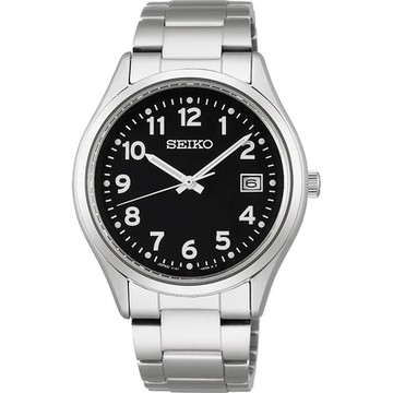 SEIKO 精工 時尚簡約太陽能數字錶-黑面-男錶(SBPX155J)38.7mm-SK008
