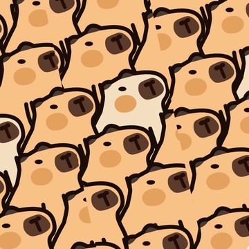 S~XL  萌寵 百裡挑 水豚 短T 情侶T【Y0991】MIT 情侶裝 短袖T恤 加大尺寸 班服 團體服 水豚君