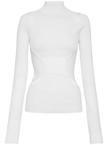 Dion Lee - Interlink Skivvy cut-out sweater - women - Cotton/Nylon/Spandex/Elastane - XS - White