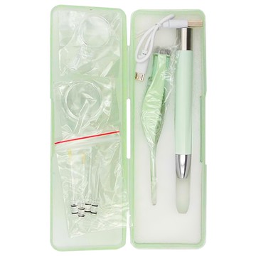 ROYALLIN 蘿林嚴選 發光掏耳棒套組 充電款  不鏽鋼材質  柔軟矽膠  5倍放大鏡  USB充電  1組