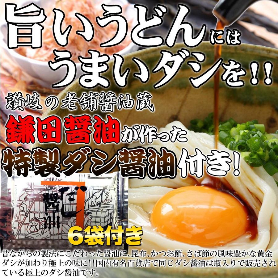 ゆうメール発送鎌田醤油特製ダシ醤油6袋付き!!讃岐うどん6食分600g（300g×2袋）