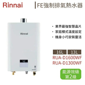 送全聯禮券800 林內 RUA-D1300WF 新款13公升數位恆溫 強排 13L熱水器 高雄永興照明廚衛【APP滿額下單10%點數(單一帳號最高1000點)】4/30止