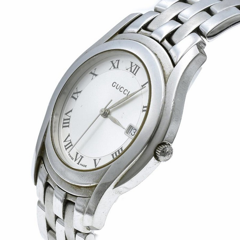 GUCCI グッチ 5500M QZ クォーツ メンズ腕時計 シルバー | LINE