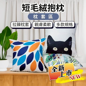 短毛絨抱枕 抱枕套   枕套區 單枕套不含枕芯  多種規格 拉鍊枕套   AB版花色設計 細緻好摸 柔軟透氣 方便清潔