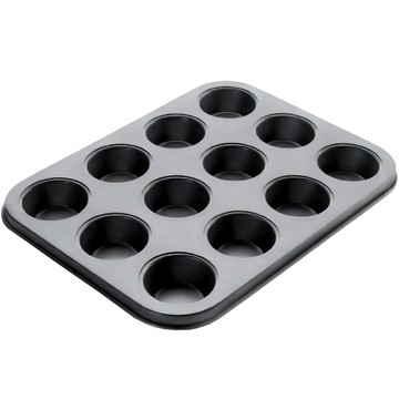 ibili 12格不沾迷你瑪芬烤盤 25.5cm  1個  銀色