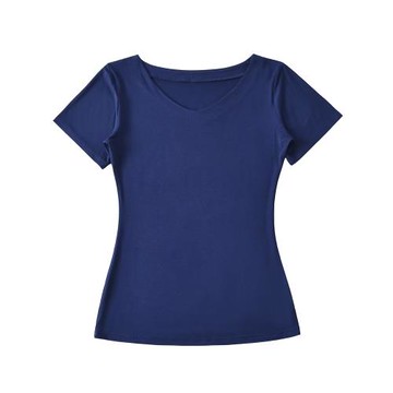 純欲網紅性感顯身材V領短袖T恤甜美辣妹修身顯瘦外穿收腰短款上衣