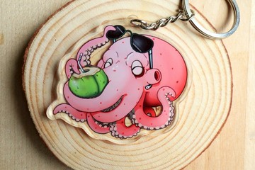 豆腐鯊點點 spot whale shark 壓克力吊飾 夏季篇-塔克椰趣