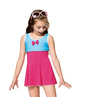 MIT 女童連身裙泳裝