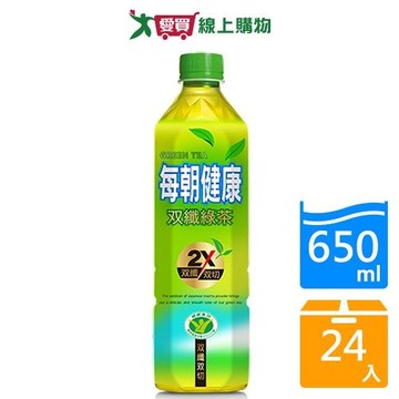 每朝雙纖綠茶 650ml  x 24入/箱【愛買】