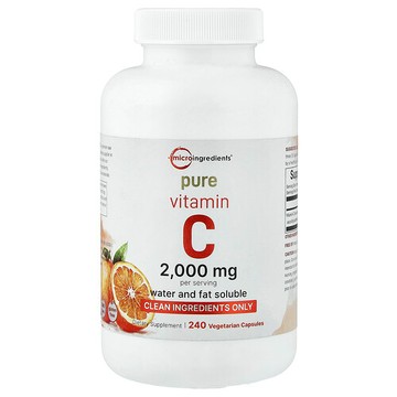 Micro Ingredients, 全維生素 C，240 粒素食膠囊（每粒膠囊 666.66 毫克）