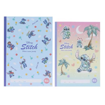 小禮堂 Disney 迪士尼 史迪奇 B5格子筆記本