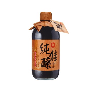 萬家香 純佳釀醬油 100%純釀造 不使用非基因改造黃豆 不添加防腐劑  450ml  1瓶