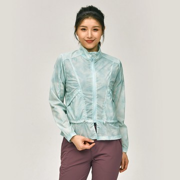 ADISI 女輕肌感彈透印花抗風撥水抽腰立領外套AJ2391057 (M-2XL) 雲彩斜紋