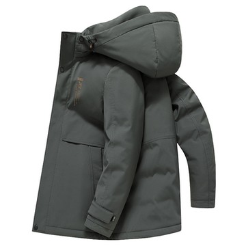 [巴黎精品] 真羽絨90%白鴨絨羽絨外套羽絨衣夾克-一衣三穿連帽保暖男外套3色a1is77