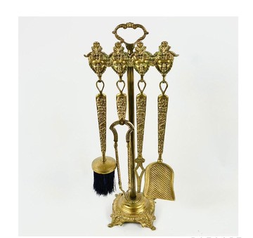 法國復古青銅壁爐燒烤工具套裝