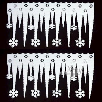 泡棉五彩冰柱雪花2入，聖誕節/聖誕樹/聖誕佈置/聖誕掛飾/聖誕裝飾，X射線【X284892】