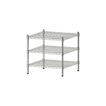 dayneeds 荷重型60x60x60三層插管電鍍波浪架 鐵架 層架 收納架 廚房架 置物櫃