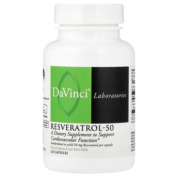 DaVinci Laboratories, 白藜蘆醇-50，50 毫克，120 粒膠囊