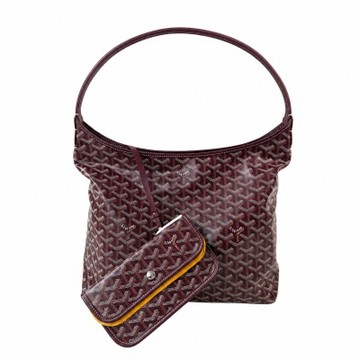 GOYARD  Bohème Hobo 印花帆布肩背包(勃根地紅)