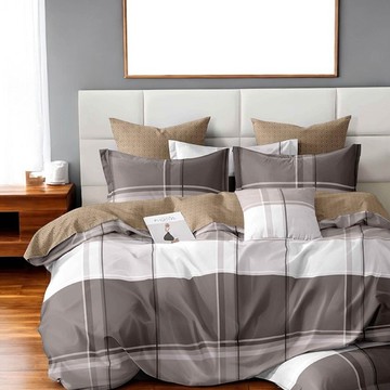 E-ROU 伊柔寢飾 銀離子防螨抗菌天鵝絨床包 + 枕套 台灣製  歲月之歌  Single Size